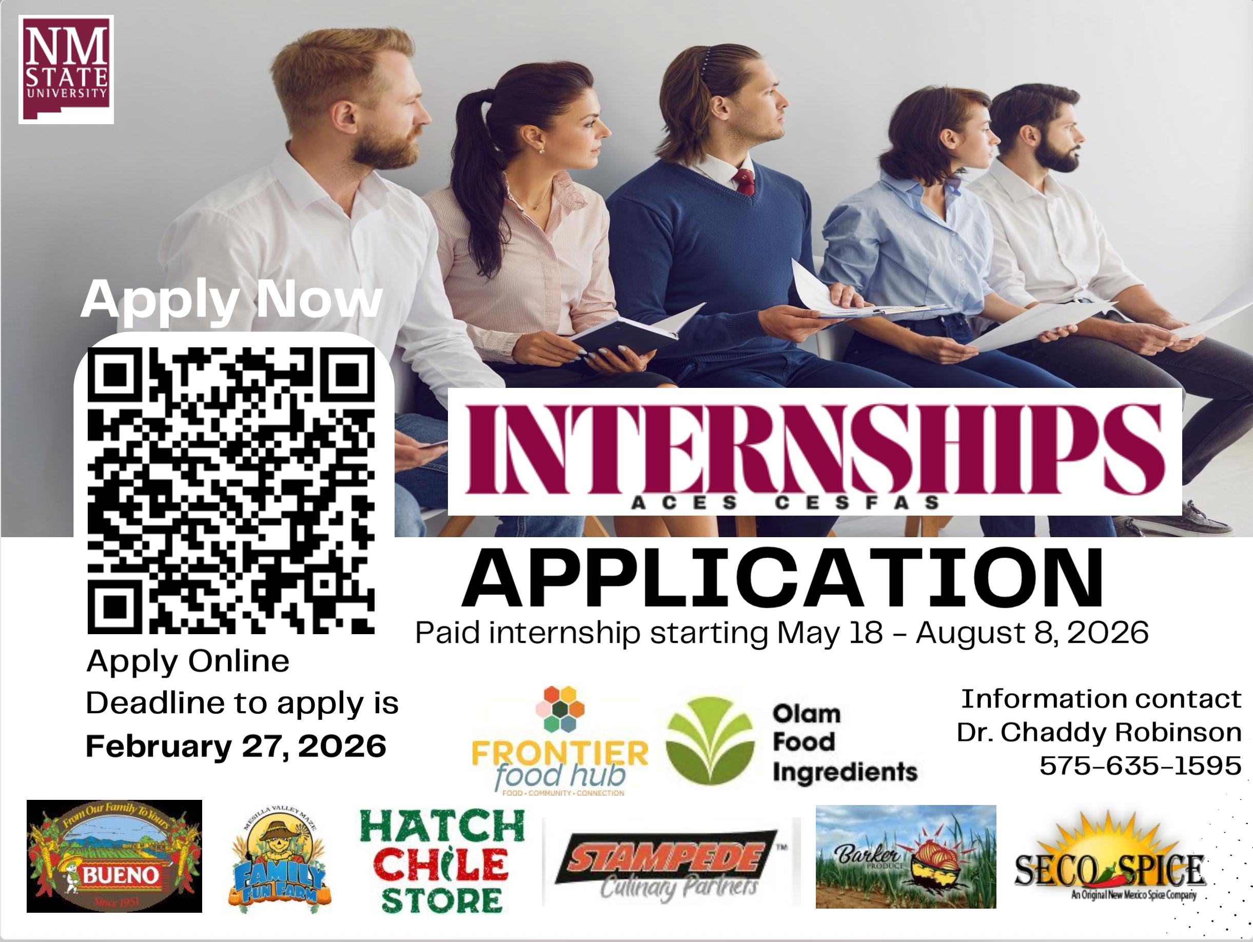 flyer describing the internship application process